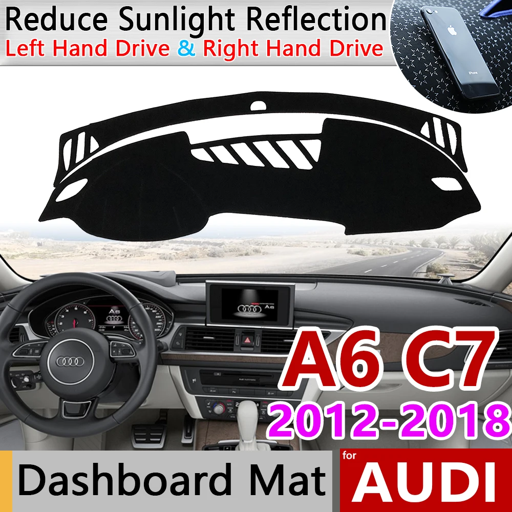 Для Audi A6 C7 2012 ~ 2018 4G Противоскользящий коврик на приборную панель солнцезащитный