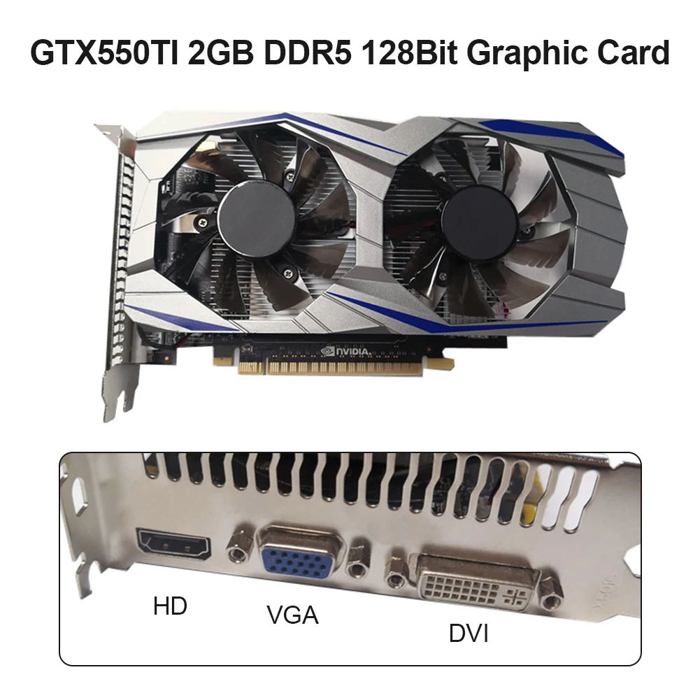 GTX550TI компьютерная графическая карта 2 Гб 128 бит DDR5 HD видео игровые видеокарты за