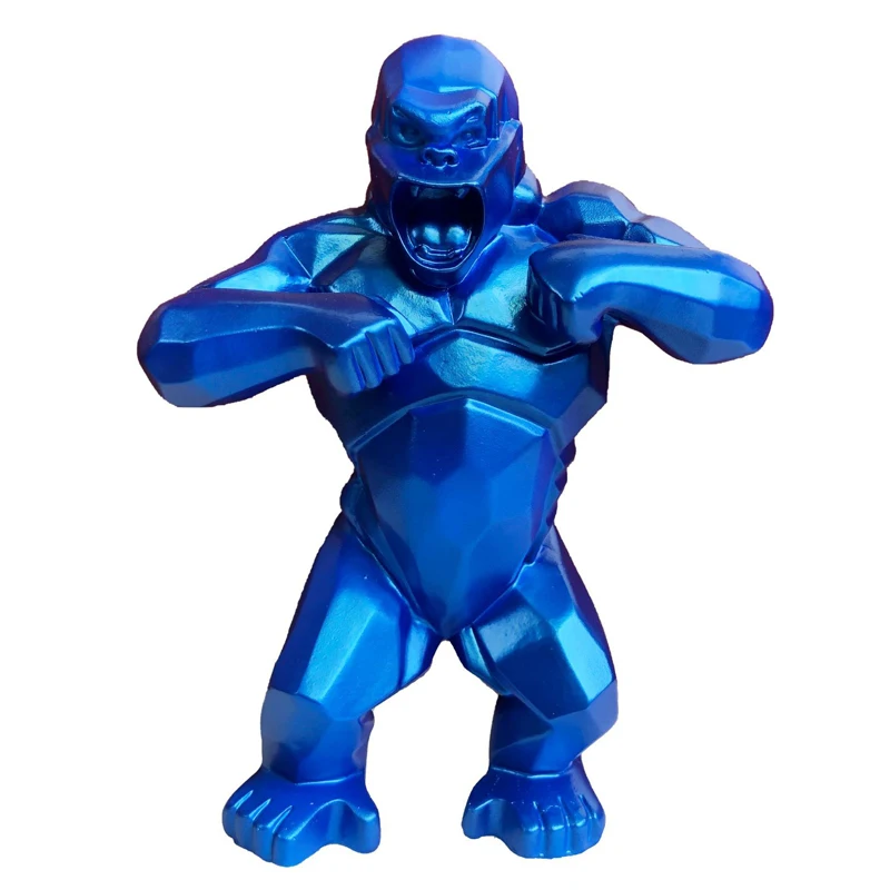 

Скандинавская Геометрическая картина Gorilla Paint King Kong украшение "Бочка" скульптура для гостиной офиса креативное полимерное украшение для дом...