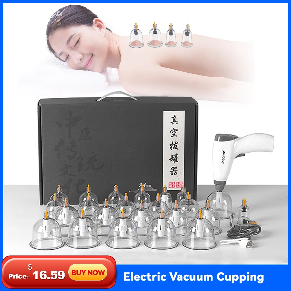 

Electric Cupping Set Massage Body Cups Anti Cellulite Vacuum Suction Cup Physiotherapy Massager Jars Ventosas Masaje For Body