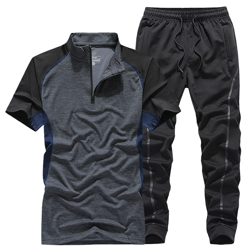 

Summer Sport Suit Men's Sets T Shirts+Pants Two Pieces Sets Casual Tracksuit Male New Sportswear Sweatsuit Tracksuit