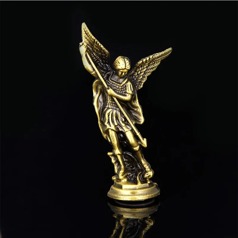 

Religious Michael the Holy Angel Zinc Alloy Statue, Michael Angel Statue, Jesus, Christmas, Home Decoration, Christmas Gifts