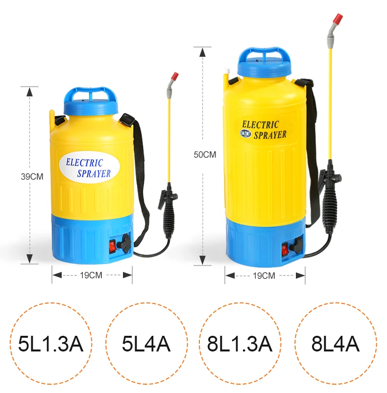 

8L / 6L agricultural electric sprayer household small medicine bucket garden portable hotel farm disinfection machine