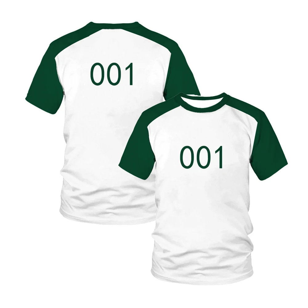 

Korean Teleplay Squid Game Cosplay Costume Li Zhengjae Same T-Shirt Shorts 456 218 Top National Tide Short Sleeve Hallowmas
