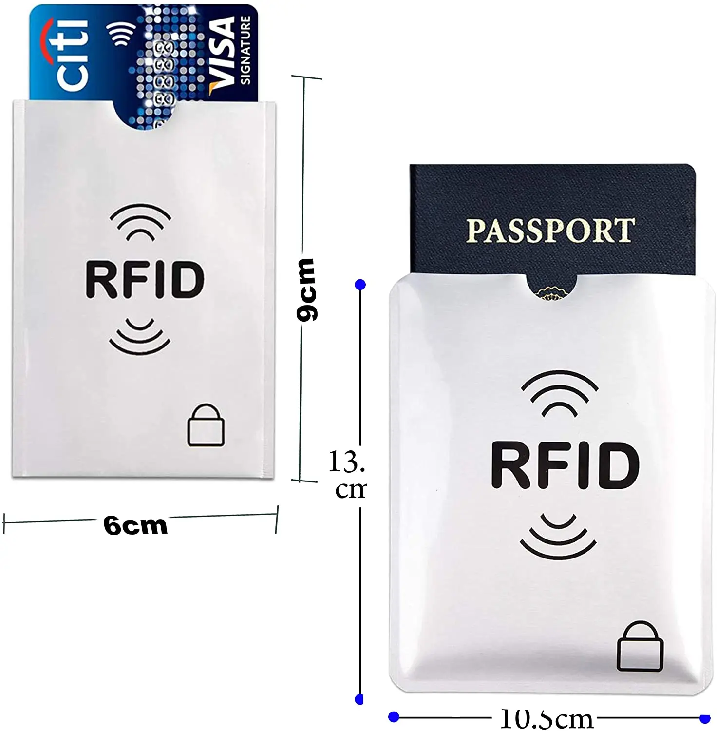 10 + 3 шт. с анти кражи кредитной держатель для карт Сумочка отделением паспорта