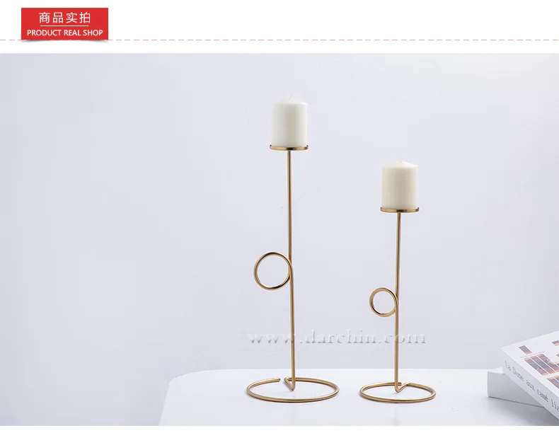 

Modern Creative Golden Candle Holders Geometry Stainless Steel Candle Holder Crafts Desktop Centro De Mesa Home Decor EB50ZT