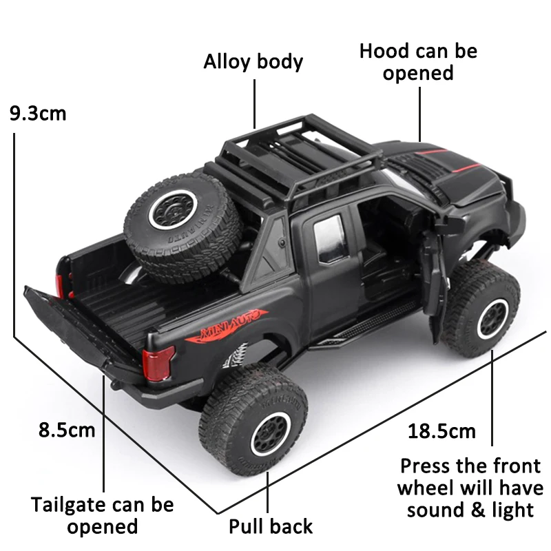 1:32 Масштаб моделирование Raptor F150 модель автомобиля литой автомобиль игрушки