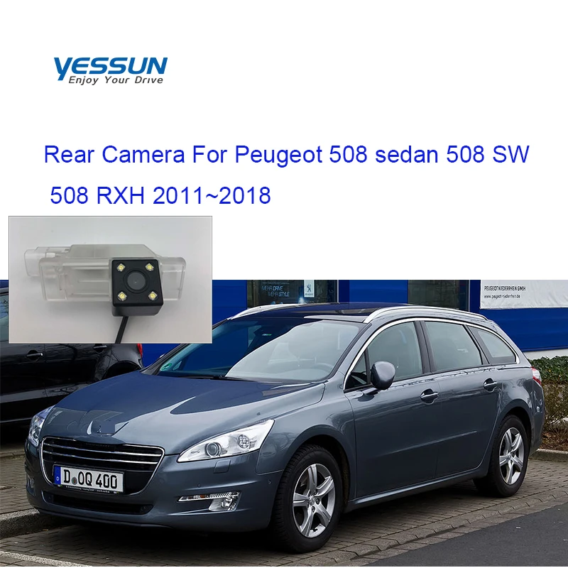 

Yessun камера номерного знака для peugeot 508 седан 508 SW 508 RXH 2011 ~ 2018 камера заднего вида парковочная помощь