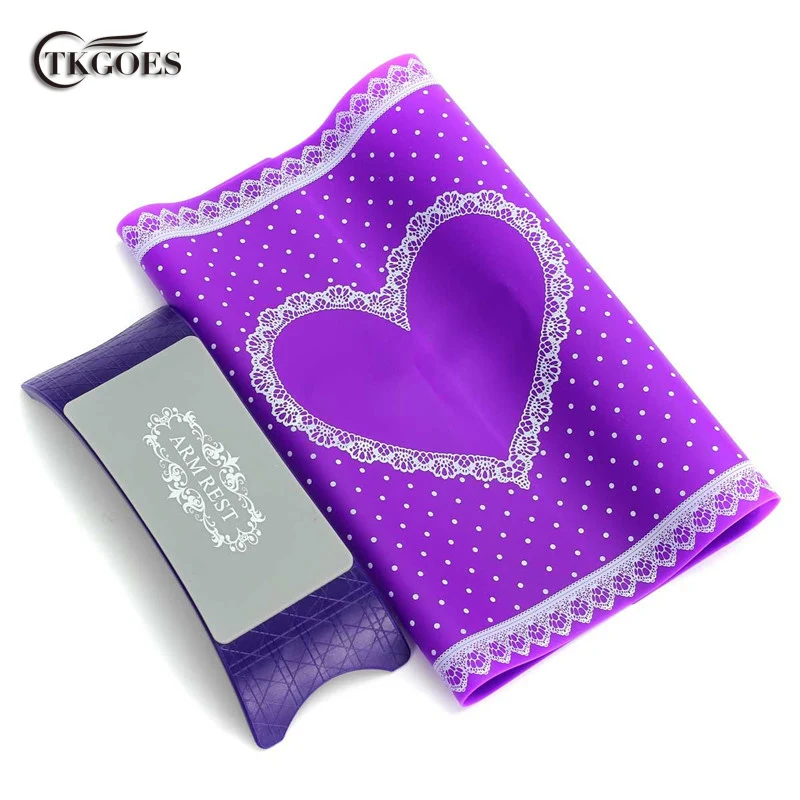 TKGOES 1 Set Arm Rest Silicone Mat Plastic Pillow Hand Holder Table Pad Foldable Washable Salon Manicure Tools | Красота и здоровье