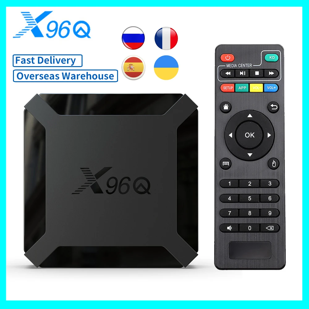 ТВ приставка X96Q Android 10 2 + 16 ГБ 4 ГГц Wi Fi 4K|ТВ-приставки и медиаплееры| |