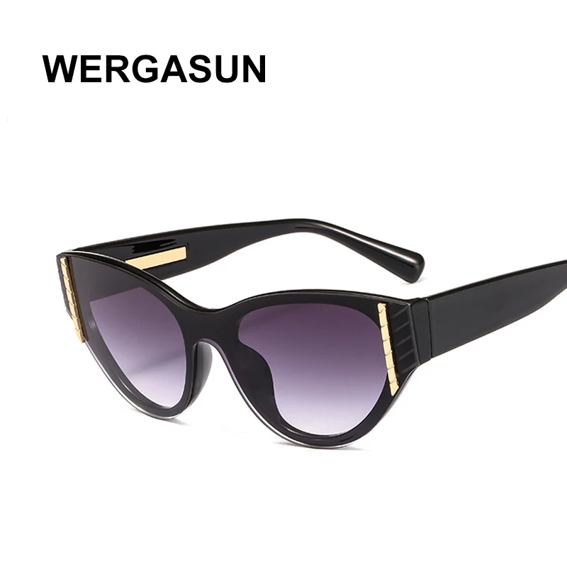 WERGASUN Модные солнцезащитные очки кошачий глаз женские винтажные для женщин