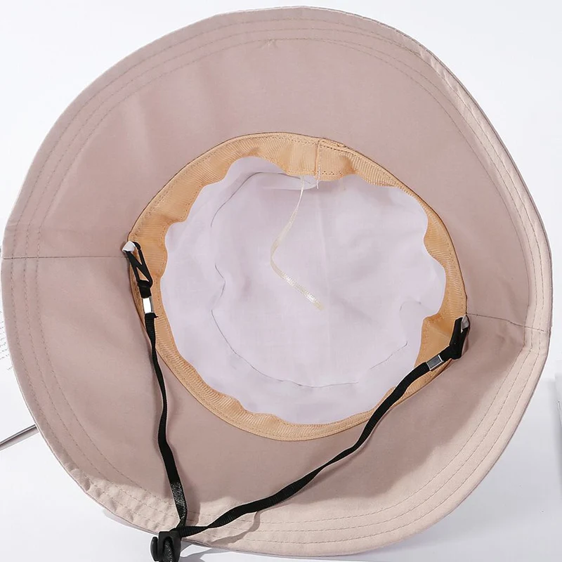 

2020 New Cloth Wide Brim Sun Fisherman Hats Summer Female Hat Outdoor Travel Foldable Solid Bucket Hat Anti-UV Beach Hat