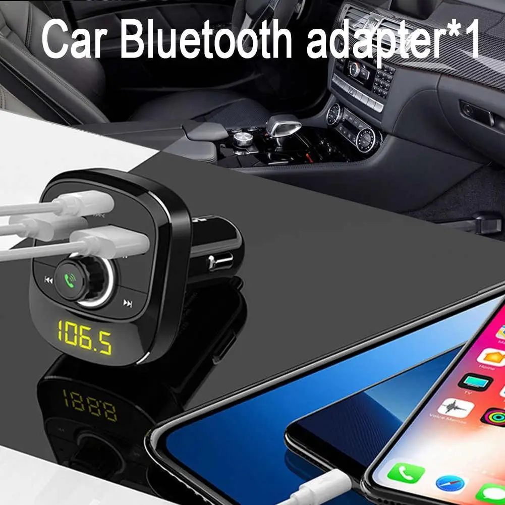 Автомобильный MP3-плеер громкой связи беспроводной Bluetooth fm-передатчик lcd MP3-плеер двойной USB зарядное устройство 3.1A Автомобильная электронная сигарета зажигалка