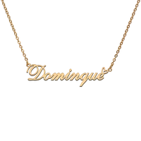 god with love heart personalized character necklace with name dominque for best friend jewelry gift