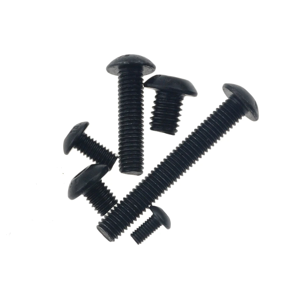Black 10.9 grade button head screw M2 M2.5 M3 M4 M5 M6 M8 M10 Hexagon Socket round Screws Hex Screw | Обустройство дома