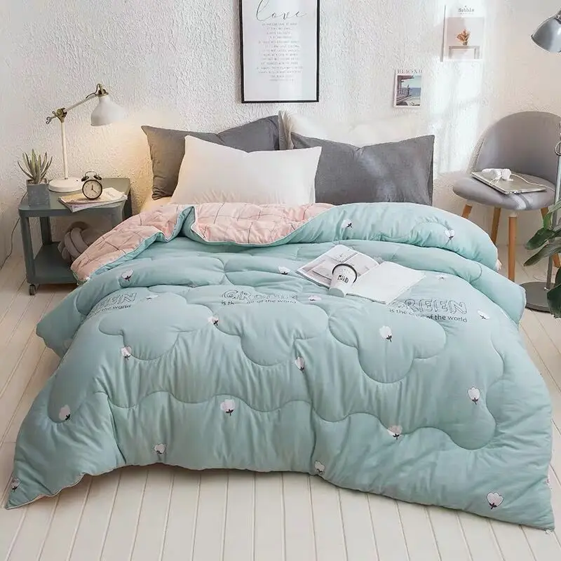 Высококачественные зимние толстые теплые стеганые одеяла из 100% чистого хлопка