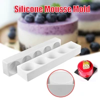 5 cells round shape cake moulds silicone mold mousse ice cream chocolate dessert bakeware pastrys fping