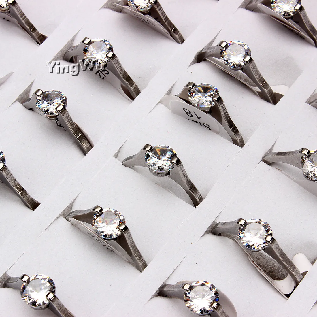 Yingwu обручальное кольцо из нержавеющей стали роскошные женские кольца со