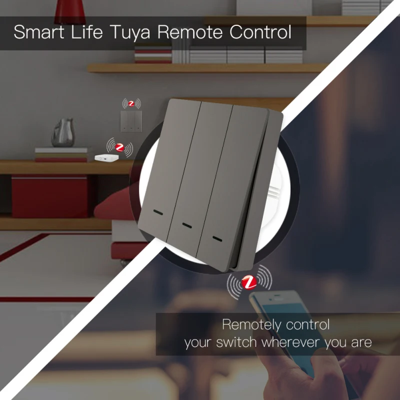 

Tuya ZigBee умный светильник переключатель интеллигентая (ый) Сенсорный настенный переключатель дистанционного Управление голос Управление ра...