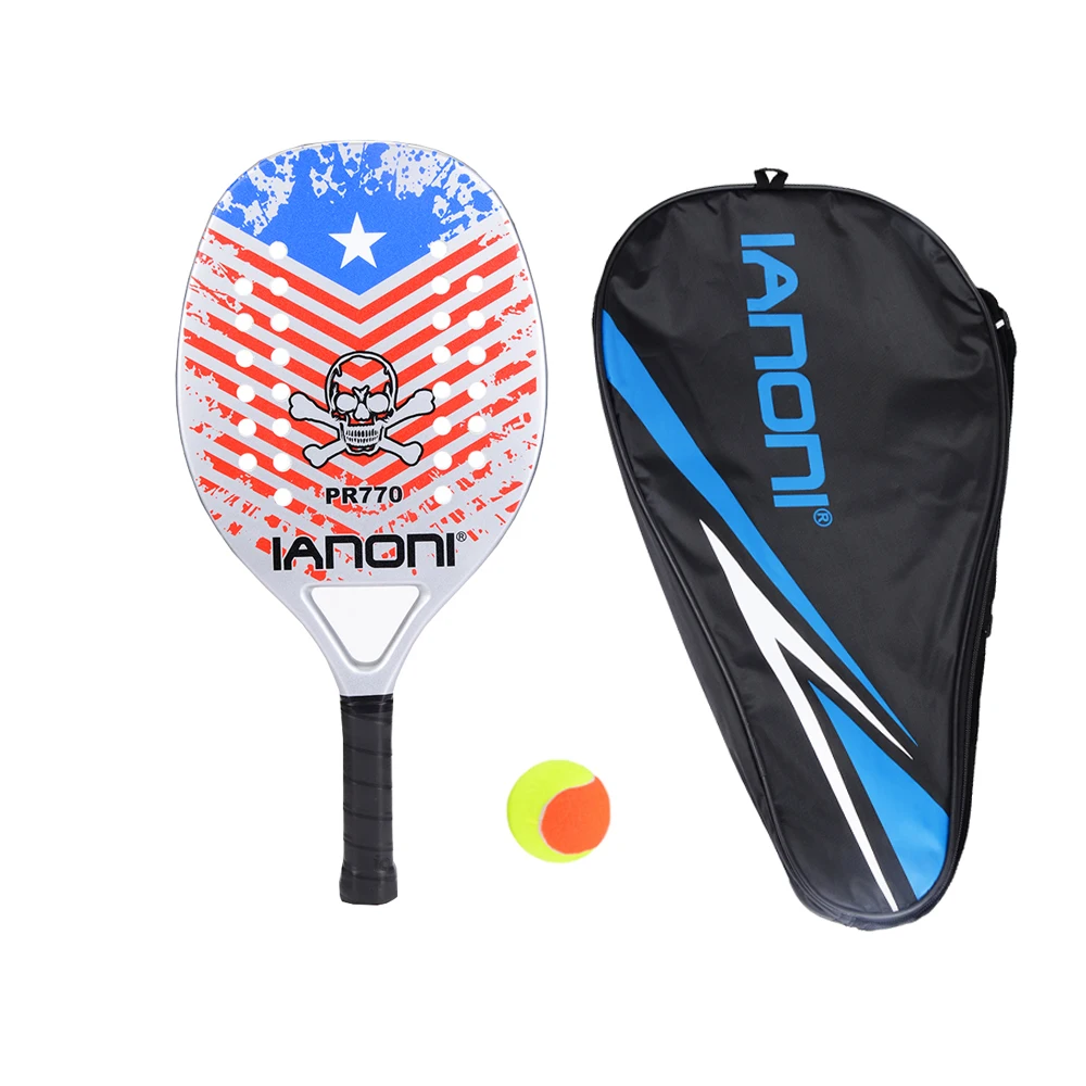 Пляжная Теннисная ракетка из углеволокна и стекловолокна EVA профессиональная