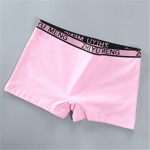 Women's Cotton Boxer Briefs Set Breathable Shorts Girls Comfortable Boxer Panties Summer Safety Briefs Letter Sport Underpants