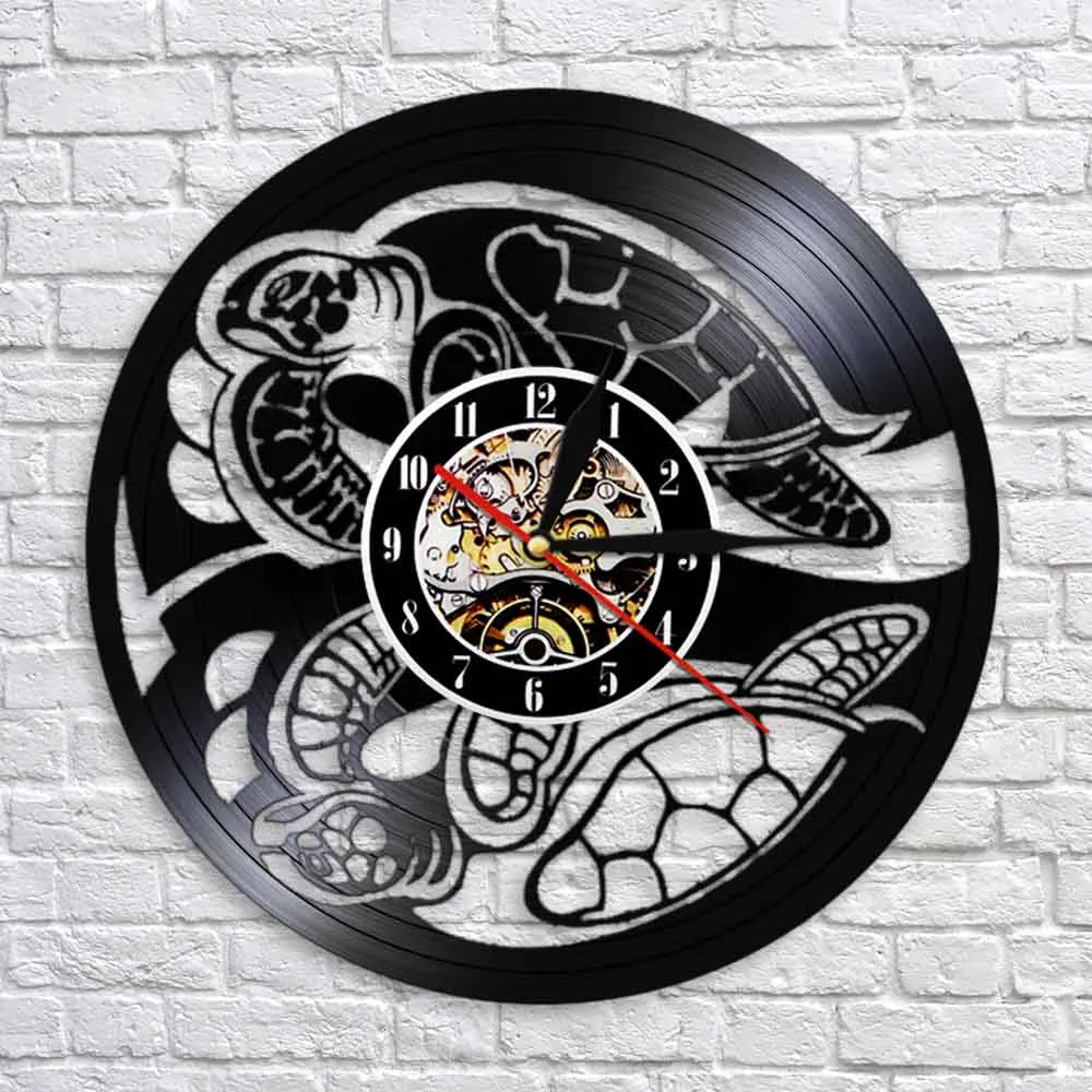 Пляжные часы морская черепаха амфибин животные домашний декор настенные летняя