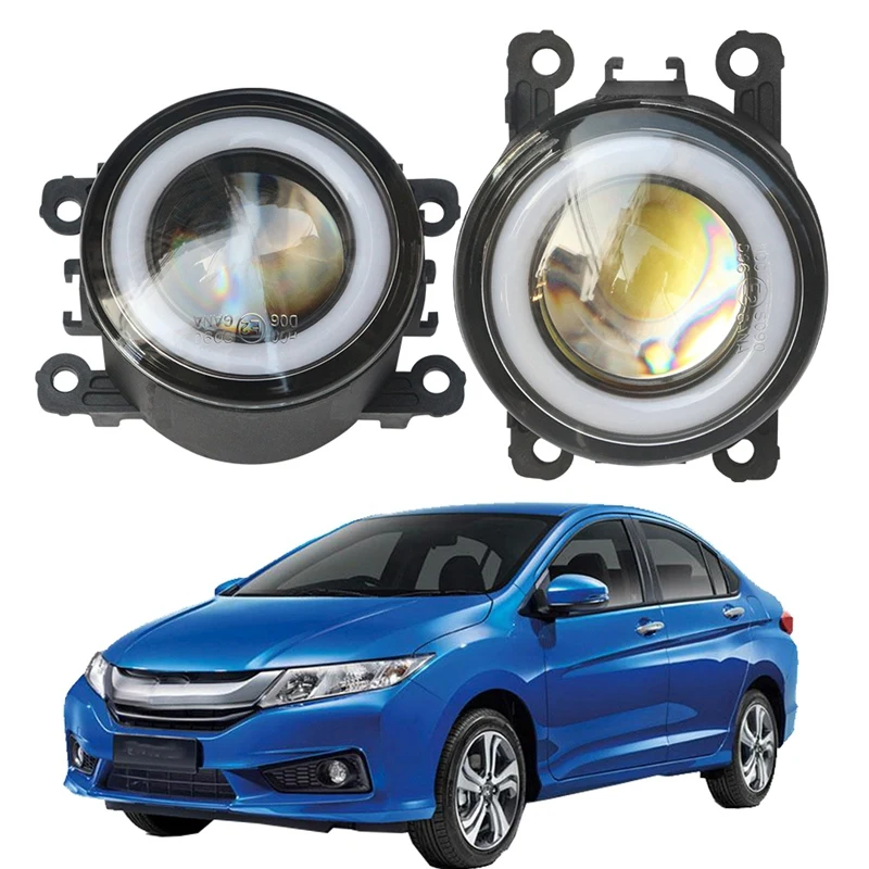 

Car LED Fog Light, 6000K Angel Eyes DRL Lights Daytime Running Lamp for Honda City Grace Ballade 2014-2018