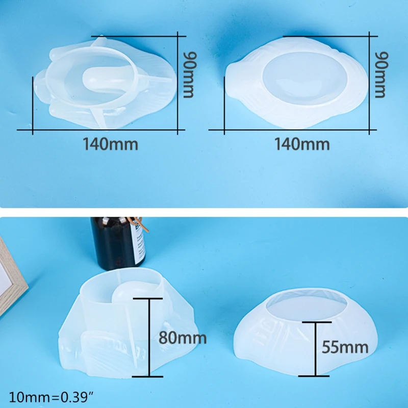

E56F Swan Storage Box Crystal Epoxy Resin Mold Makeup Jewelry Container Silicone Mold