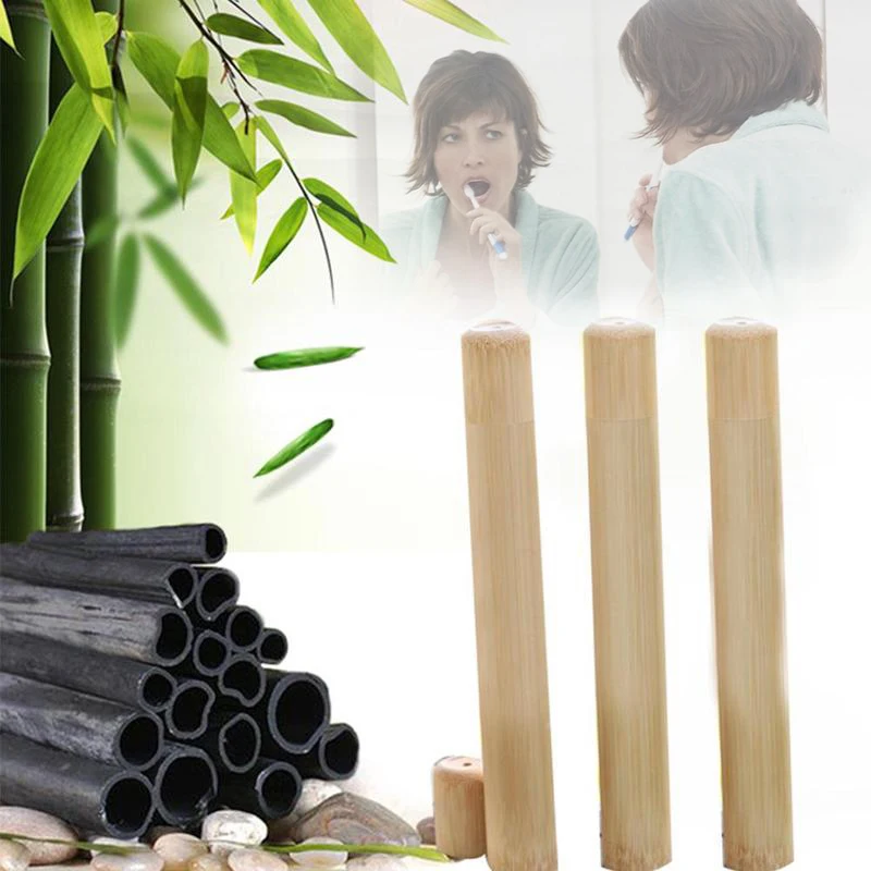 

Hot Eco Friendly Bamboo Tube Toothbrush with Portable Travel Storage Case Set FRE-Drop