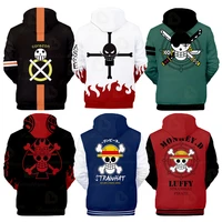 anime one piece hoodies luffy casual ace law zoro luffy 3d printed streetwear men sweatshirts pullover hooded women costume