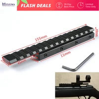 mizugiwa dovetail extend weaver scope mount picatinny rail adapter 11mm to 20mm converter tactical bases rifle airsoft