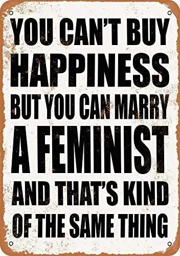 

Marry A Feminist Vintage Metal Sign