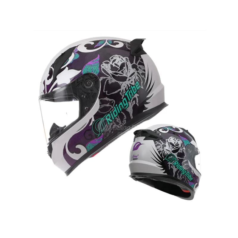 Легкие аэродинамические удобные мотоциклетные шлемы DOT на все лицо одобренные