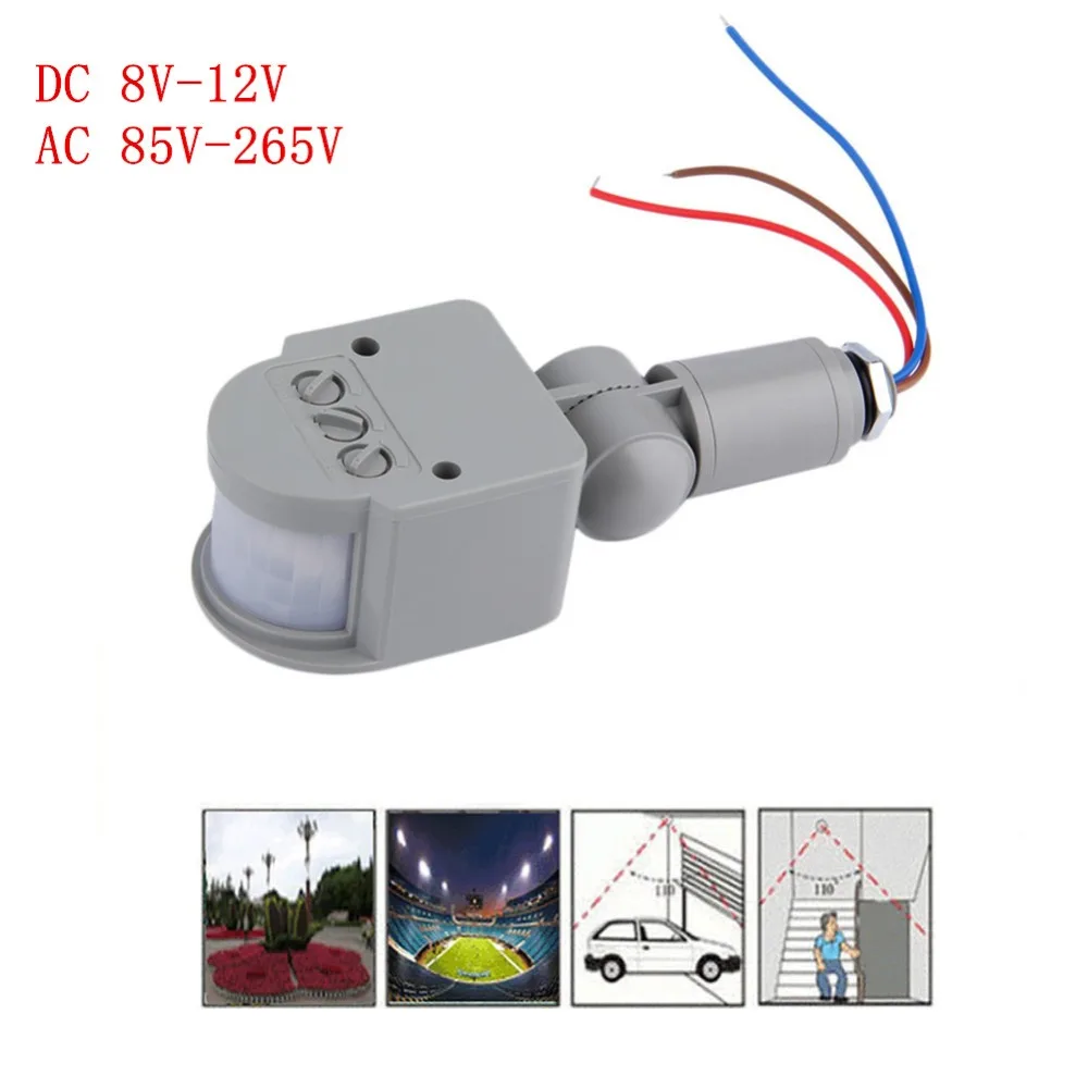 

AC 220V DC 12V инфракрасный датчик движения Сенсор переключатель с светодиодный светильник автоматический напольный движения Сенсор светильник...