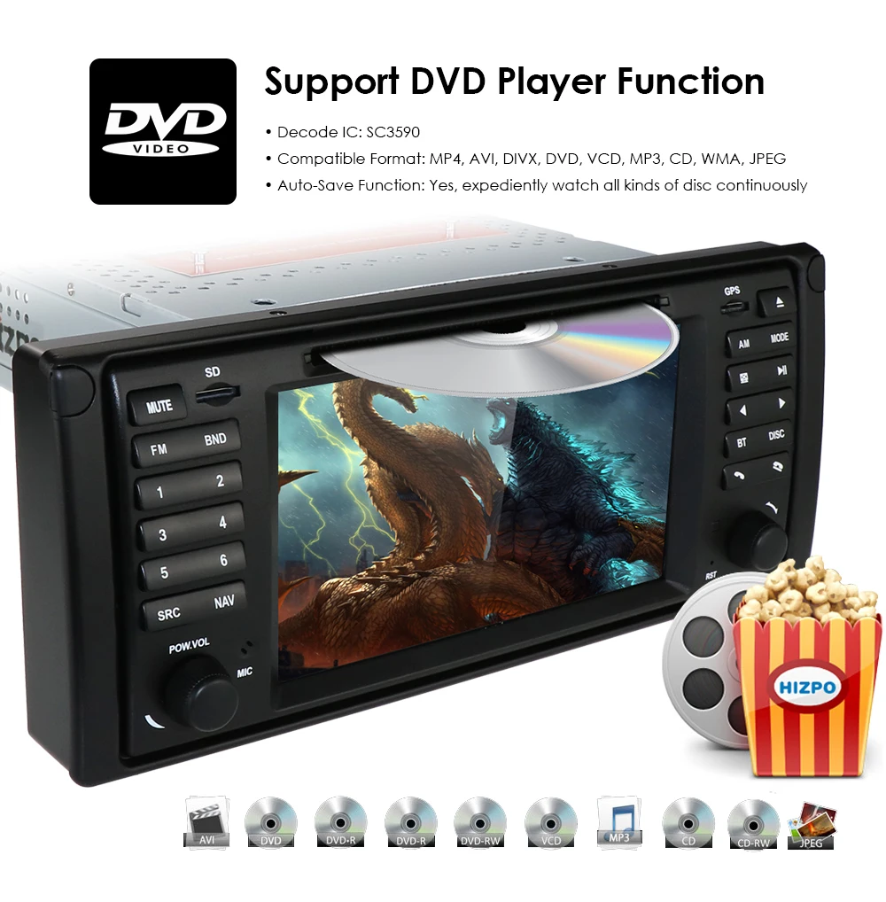 

1Din 4G+64G Android 10 PX5 Multifunctional Car stereo audio navigation For BMW 5 Series E39/X5 E53/M5/7 Series E38 With 4G DAB+