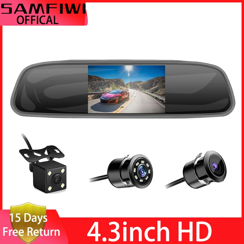 4.3 inch Car HD Rearview Mirror CCD Video Auto Parking Assistance LED Night Vision Reversing Rear View Camera Transparent glass 4.3 inch Car HD Rearview Mirror CCD Video Auto Parking Assistance LED Night Vision Reversing Rear View Camera Transparent glass