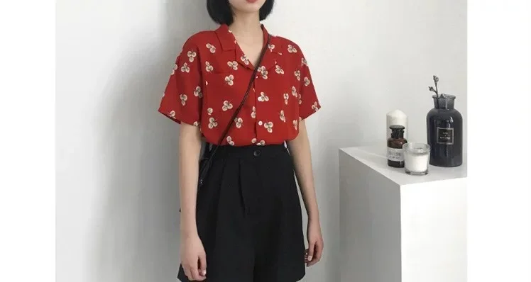 

Summer Korean version of all-match suit shorts women's high waist loose casual wear a-line straight wide-leg women's pants