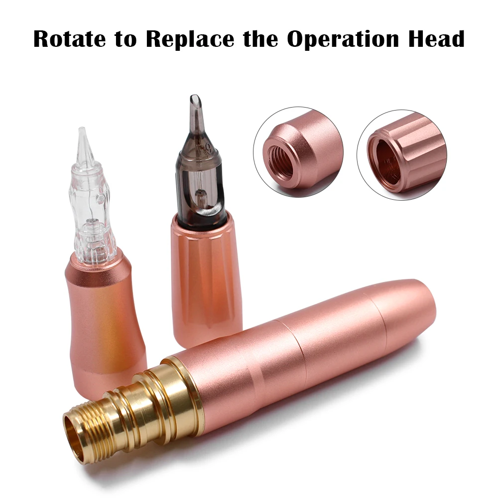 Аппарат для перманентного макияжа BIOMASER 2 головки розовое золото микроблейдинг