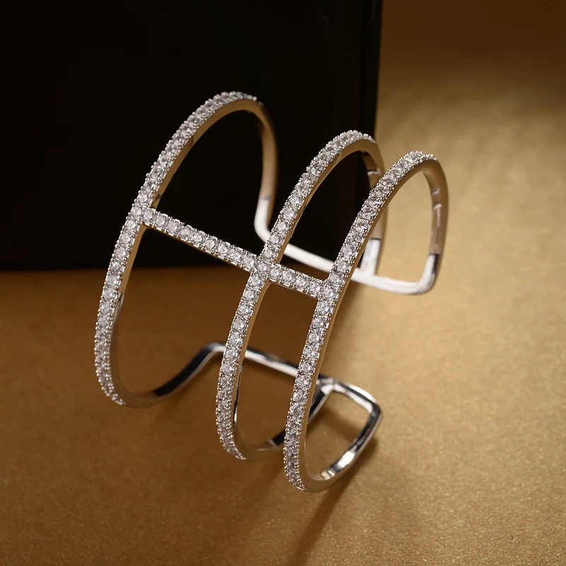 Новинка Классический Простой браслет king Открытый с цирконом супер вспышка