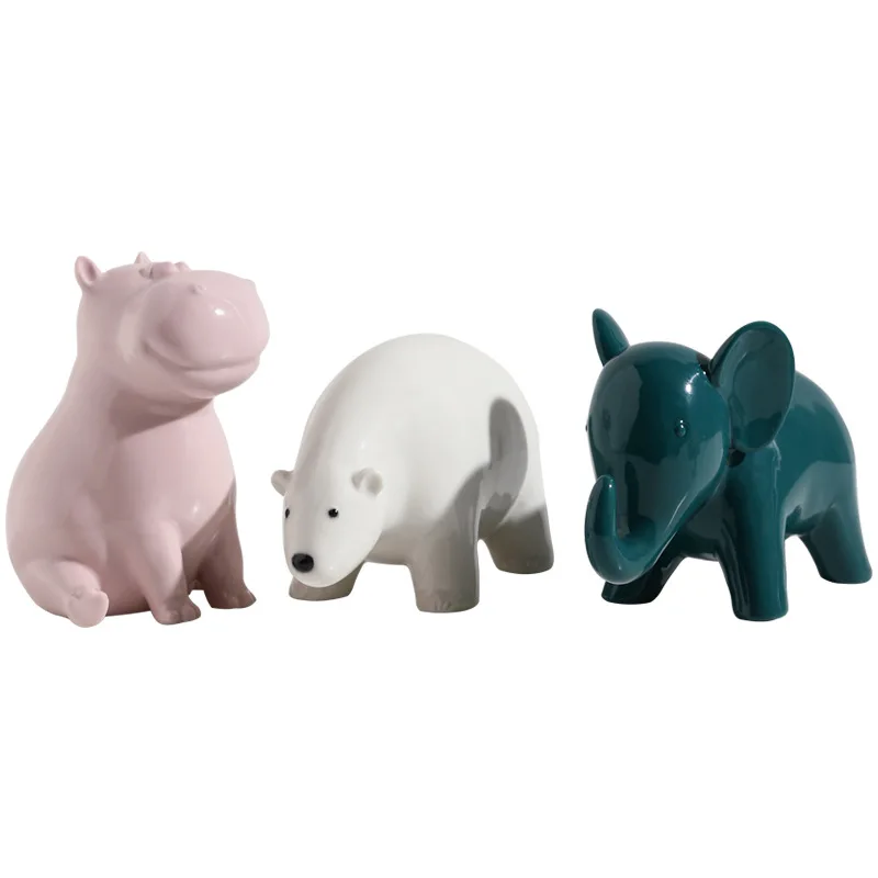 

Nordic creative cute animal decorations, home accessories, living room elephant TV cabinet entrance, birthday gifts