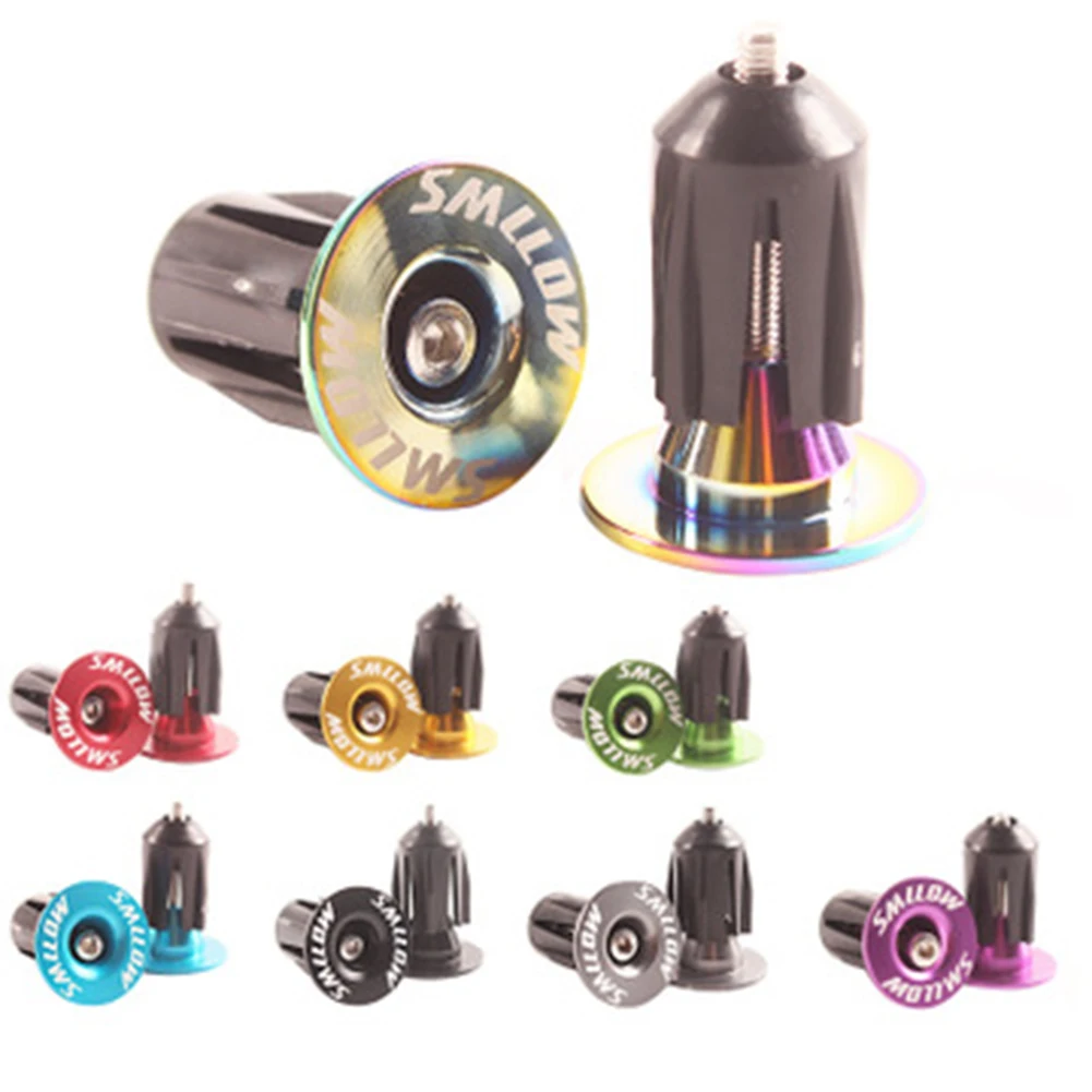 

2Pcs Universal MTB Road Bicycle Handlebar End Plugs Cycling Aluminum Alloy Handlebar Grips Cap for 15.5-22.2mm Bike Handlebar