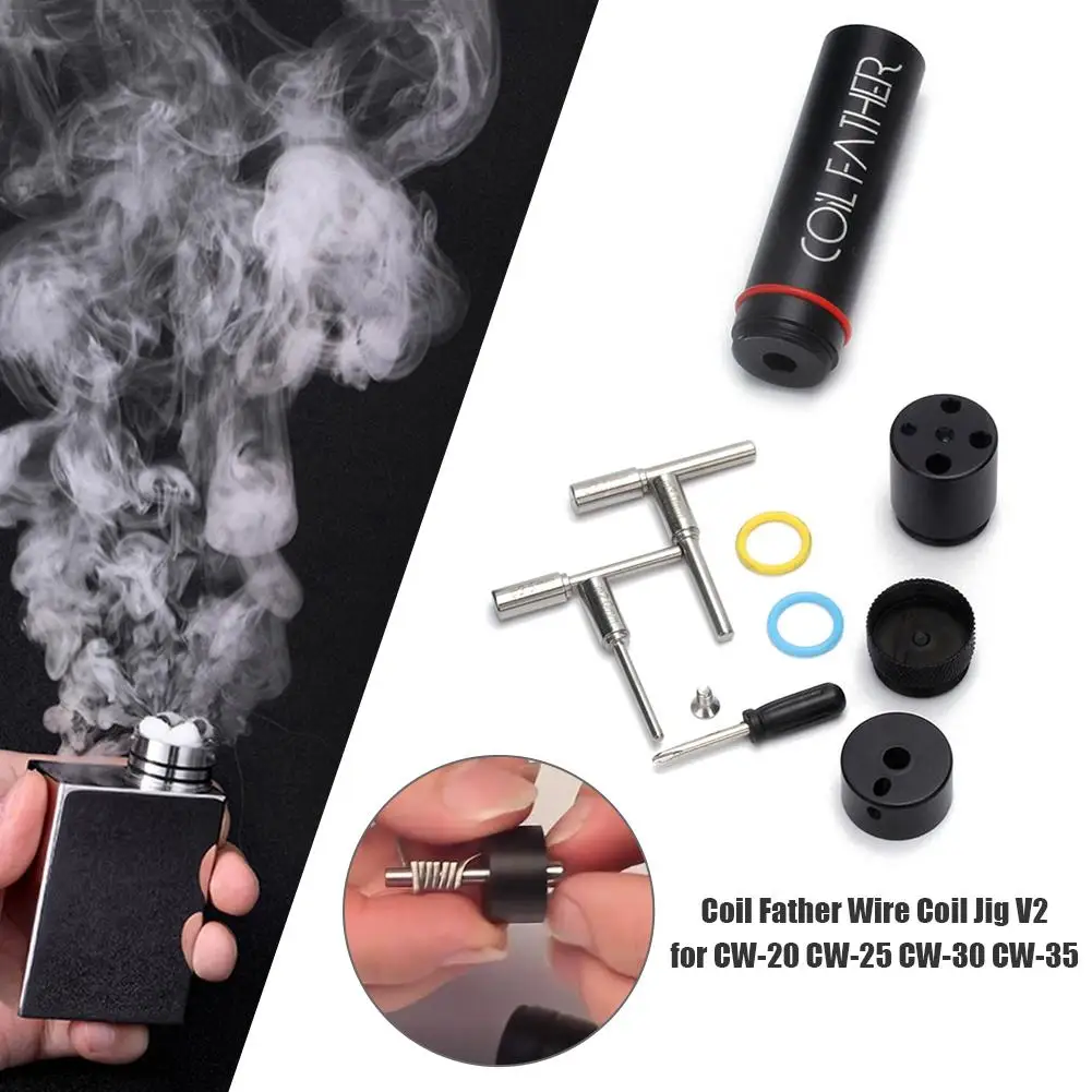 

Coil Father DIY Tool Wire Coil Jig V2 Tool Kit for RDA RTA CW-20 CW-25 CW-30 CW-35 Koiler Coil for Electronic Cigarette Kit