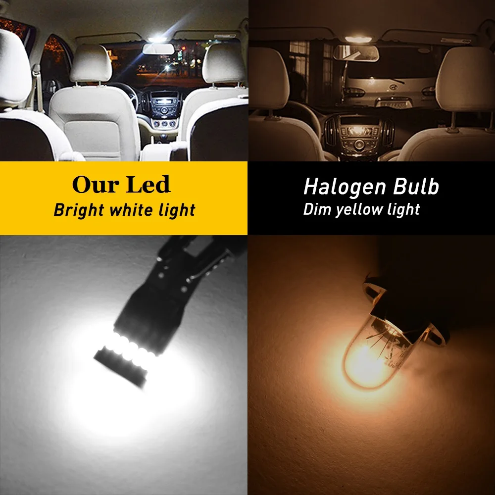 2x W5W T10 Светодиодный лампочки Canbus Error Free 3014 SMD для очистки автомобиля Автомобильные