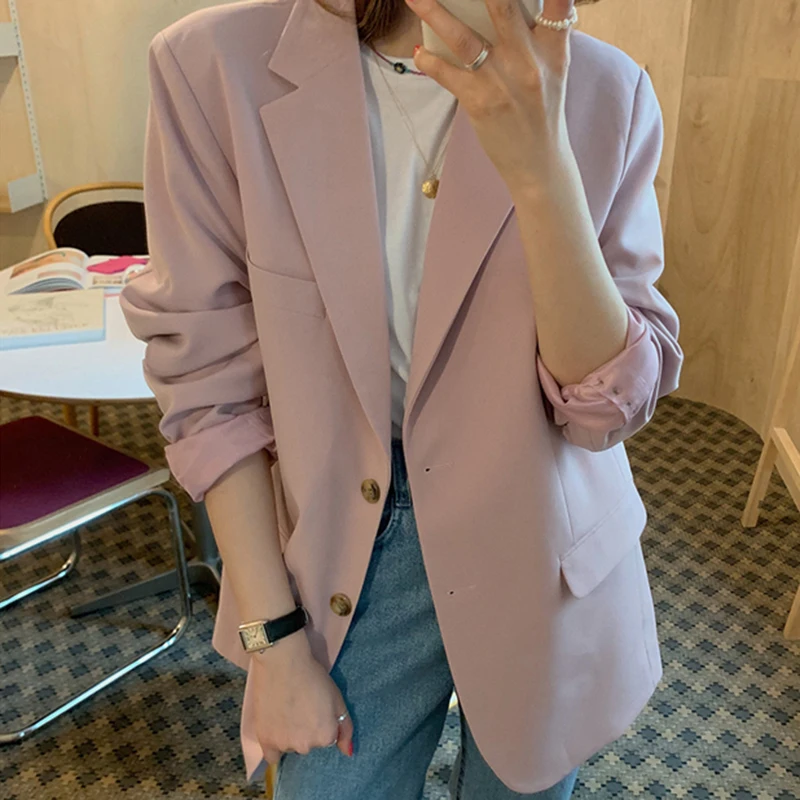 Новые весенне-летние женские блейзеры куртки верхняя одежда однотонный кардиган
