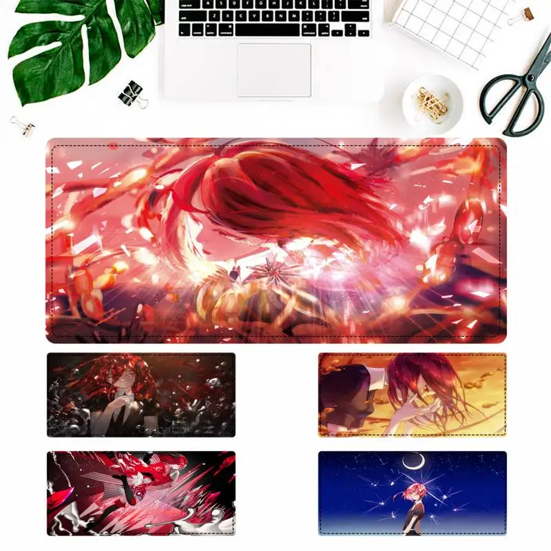 

High Quality Land of the Lustrous Cinnabar Mouse Pad PC Laptop Gamer Mousepad Anime Antislip Mat Keyboard Desk Mat For Overwatch