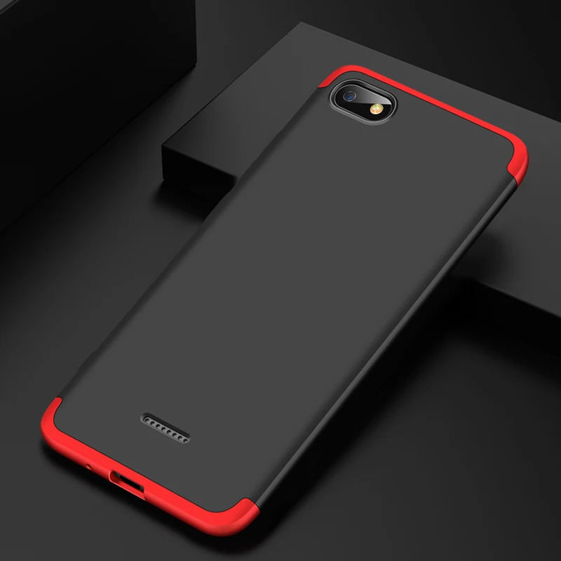 Чехол GKK для xiaomi redmi 6A 7A 8A 9A противоударный жесткий матовый чехол с углом обзора 360