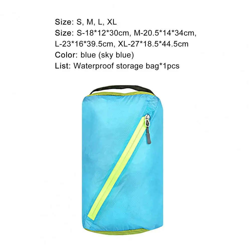 

Storage Pouch Zipper Design Anti-greasy Sturdy Travel Clothing Organizing Bag for Hiking