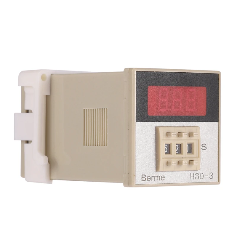H3D-3 AC220V Digital LED Delay Time Relay Timer Control Switch 999 SEC 8-Pin Flame-Retardant PVC Shell | Инструменты