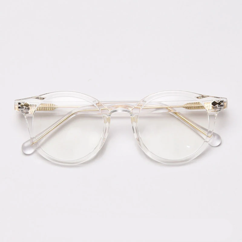 

Veshion Retro Round Plastic Titanium Glasses Frames Men Women Optical Fashion Computer Glasses