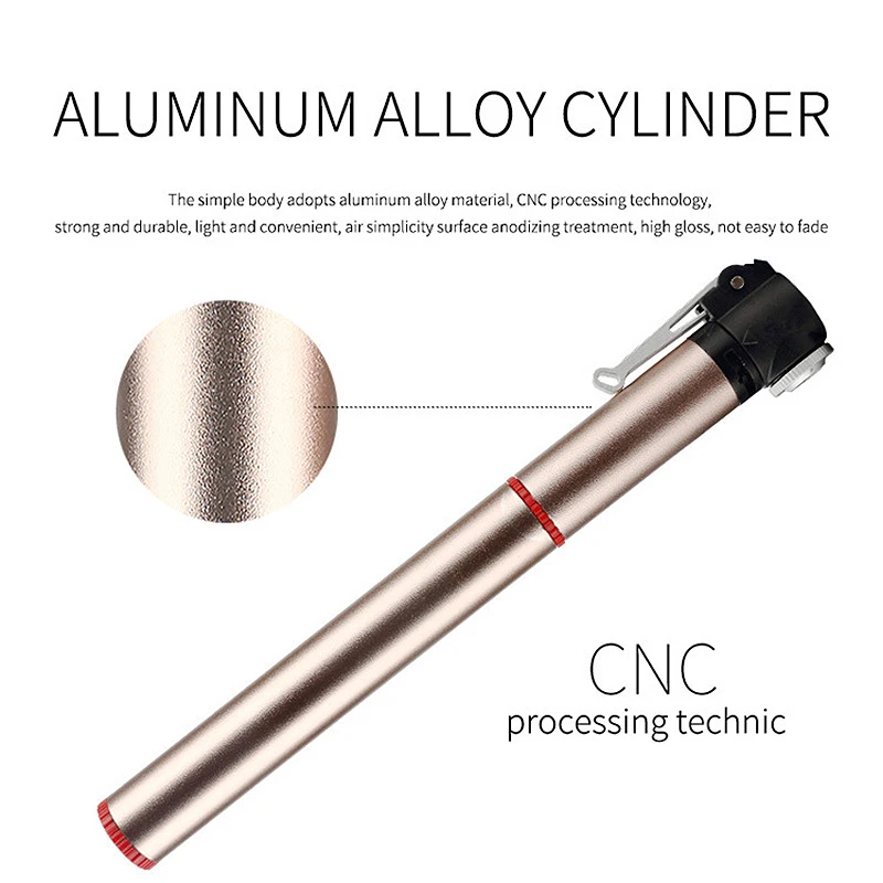 

Bicycle Air Pump Mini Hand Pump Tire Inflator Bike Pump Aluminum Alloy AV/FV Valve MTB Road Cycling for Ball